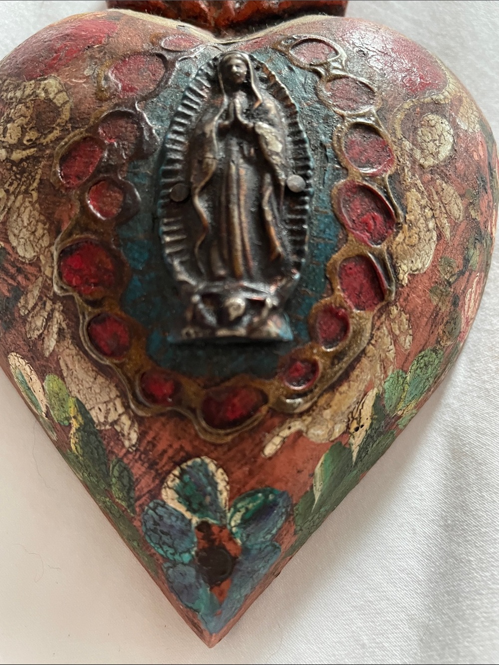 Mexican Sacred Heart  religious art - Picture 5 of 13